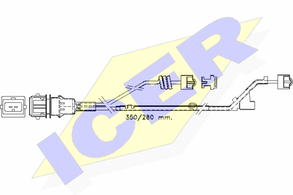 Senzor de avertizare,uzura placute de frana 610423 E C ICER